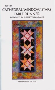 Cathedral Window Stars Table Runner