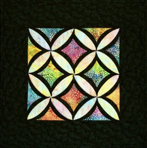 Maching Stitched Cathedral Windows Sample 2